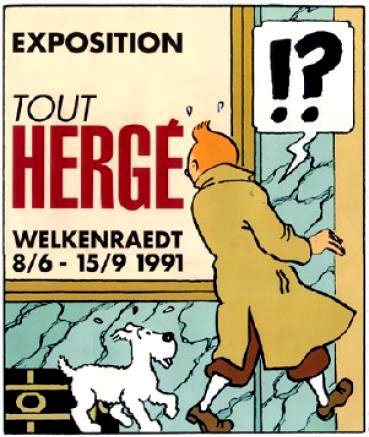 Affiche expo tout herge 1991