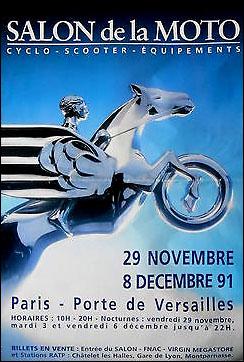 Affiche salon de la moto 1991