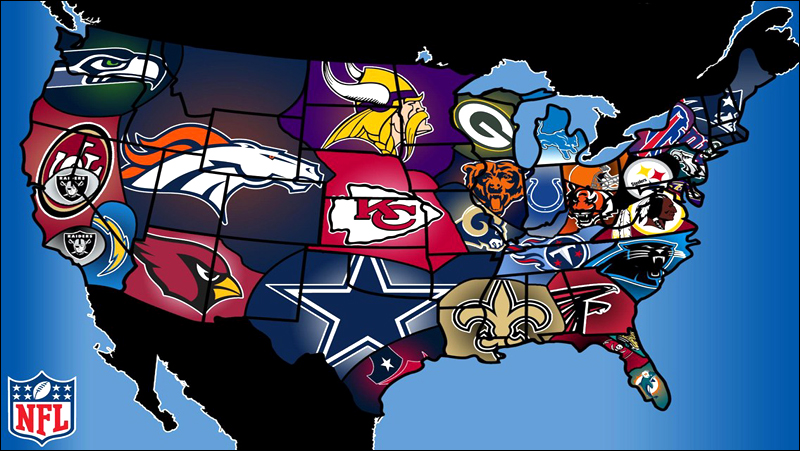 American football map