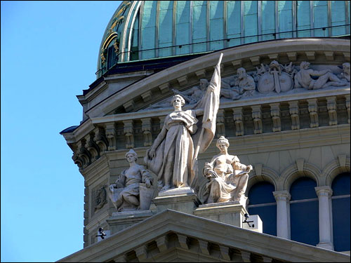 Bern bundeshaus skulpturengruppe