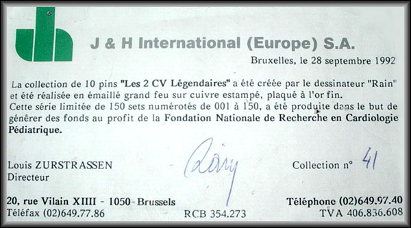 Certificat 2cv