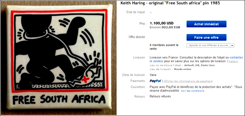 Keith haring free south africa 1