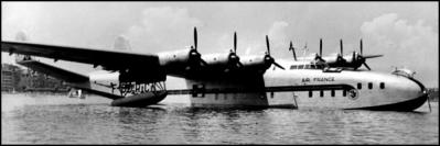 Le Laté-631 d’Air-France (F-BDRC) sur le lac Léman dans la rade de Genève, du côté de Cologny, les 12-14 juin 1948.