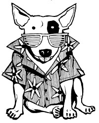 Spuds mackenzie b w