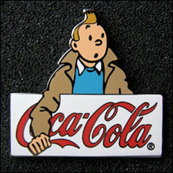 Tintin coca cola blanc